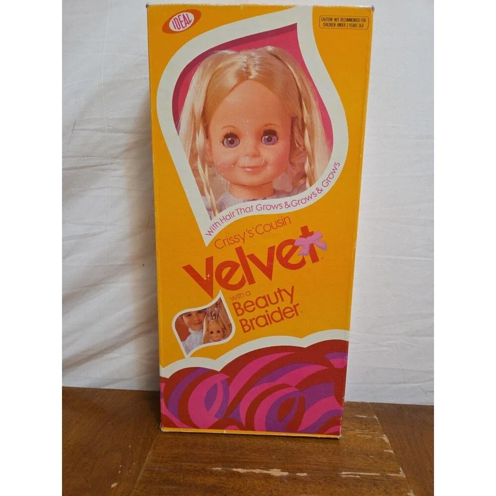 VELVET Crissy's Cousin Doll Vintage Ideal Toys 1970 With Box No Beauty Braider